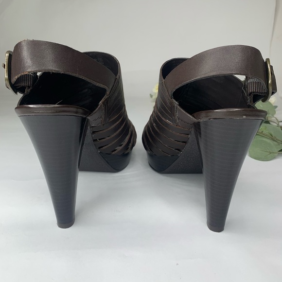 brown leather heels  8 - Picture 4 of 6